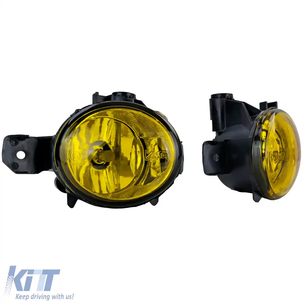 Set de lumini de ceață cu sticlă clară galbenă, potrivit pentru BMW Seria 1 E81 E82 E87 E88, X3 E83, X5 E70-image-6191602