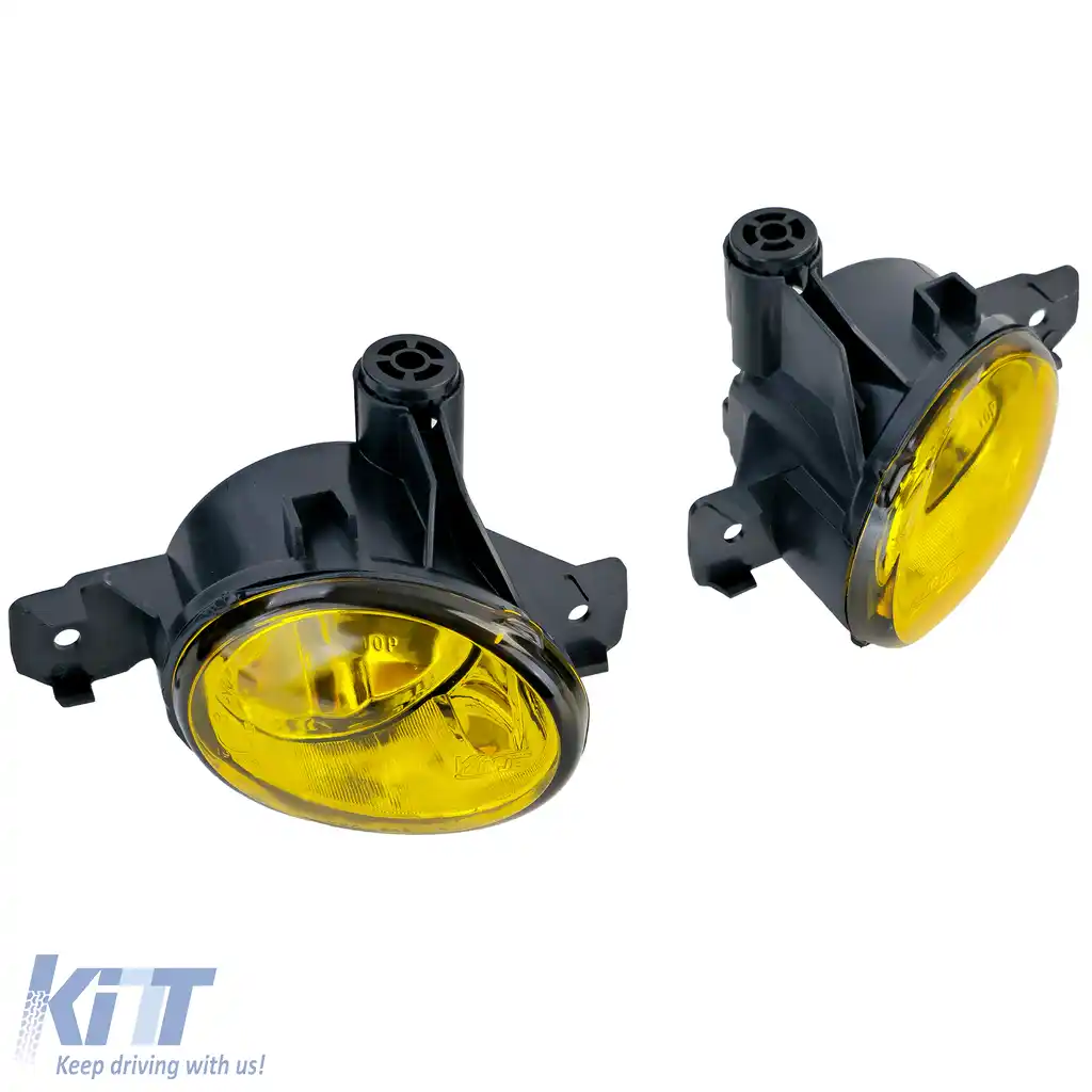 Set de lumini de ceață cu sticlă clară galbenă, potrivit pentru BMW Seria 1 E81 E82 E87 E88, X3 E83, X5 E70-image-6191603