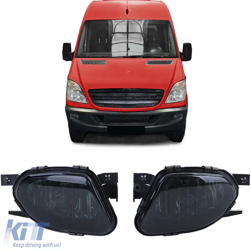 Set de lumini de ceață fumuriu negru, potrivit pentru Mercedes E W211 02-06, Sprinter 906 06-13