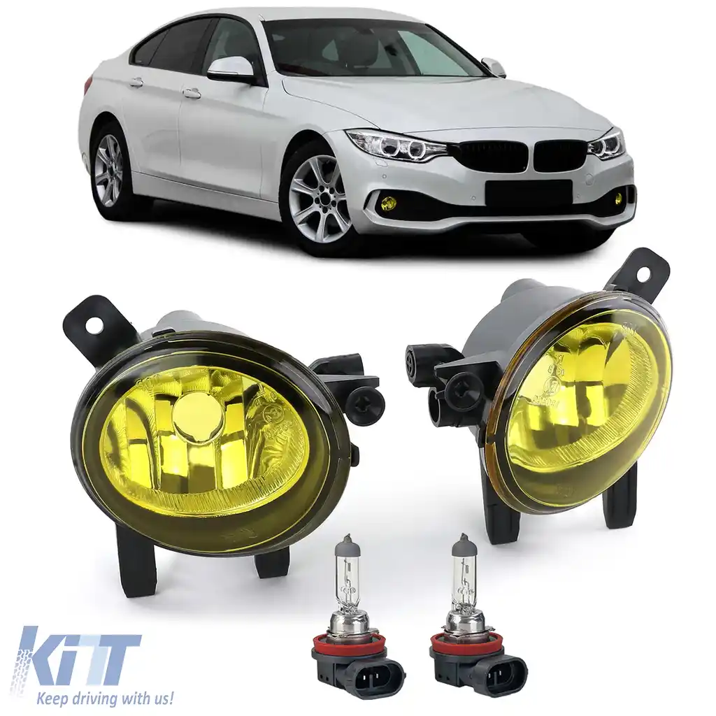 Set de lumini de ceață galbene, potrivit pentru BMW F20 F21 F22 F23 F45 F30 F31 F34 F32 F33 F36
