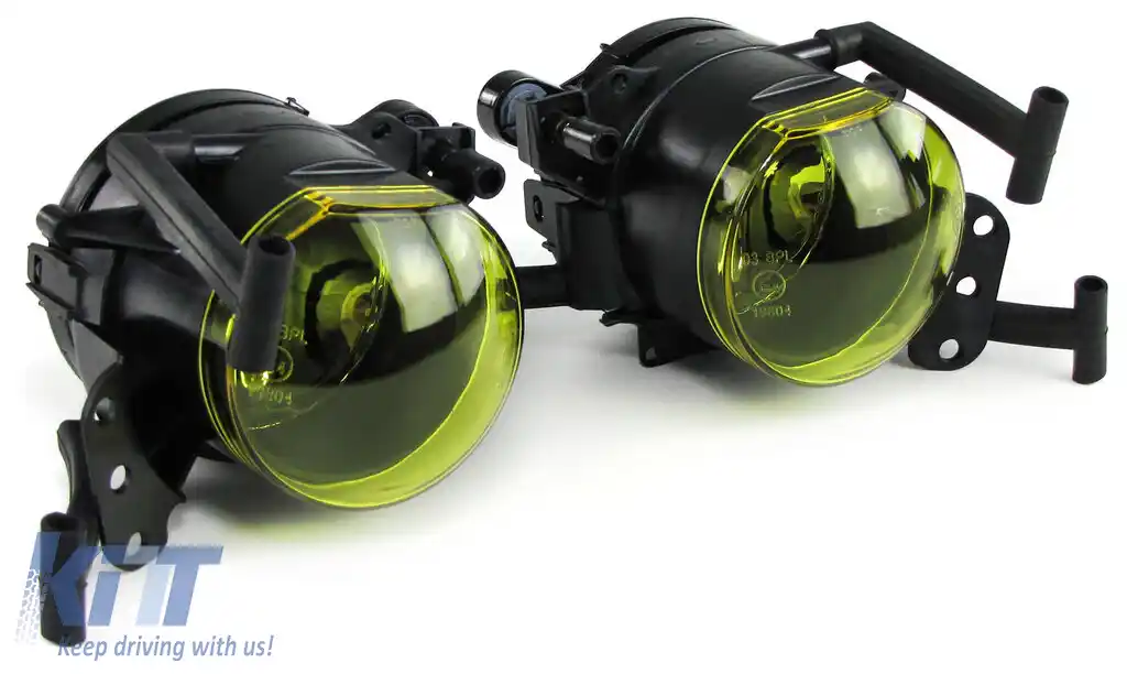 Set de lumini de ceață galbene, potrivit pentru BMW Seria 5 E60 E61 03-10 cu bara de protecție M