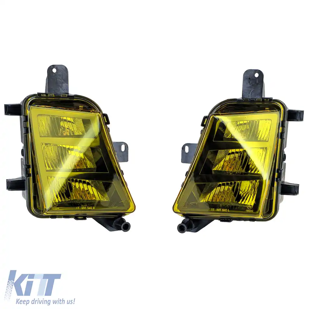 Set de lumini de ceață LED galbene, potrivit pentru VW Golf 7 GTI GTD 5G1 13-20-image-6208094