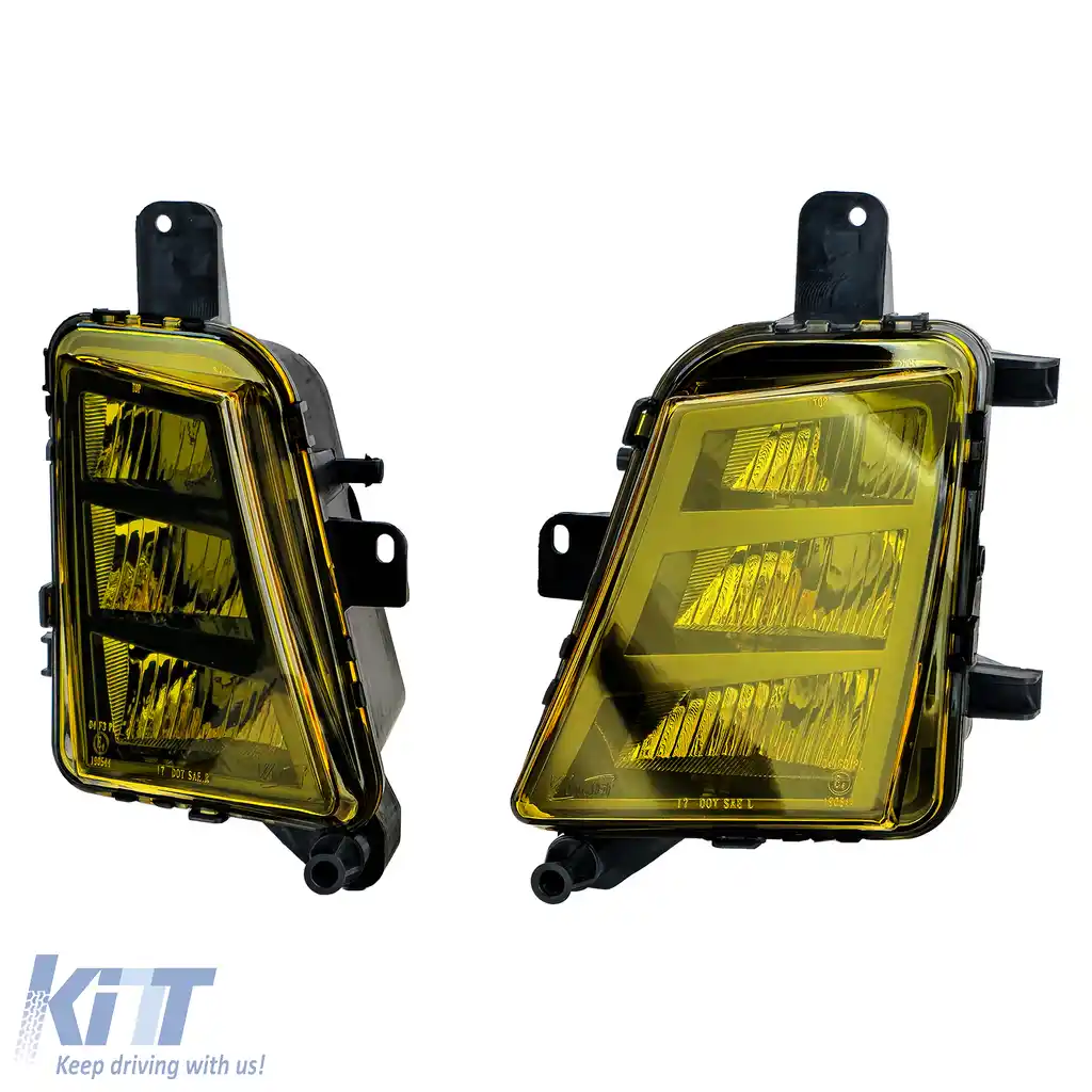 Set de lumini de ceață LED galbene, potrivit pentru VW Golf 7 GTI GTD 5G1 13-20-image-6208095