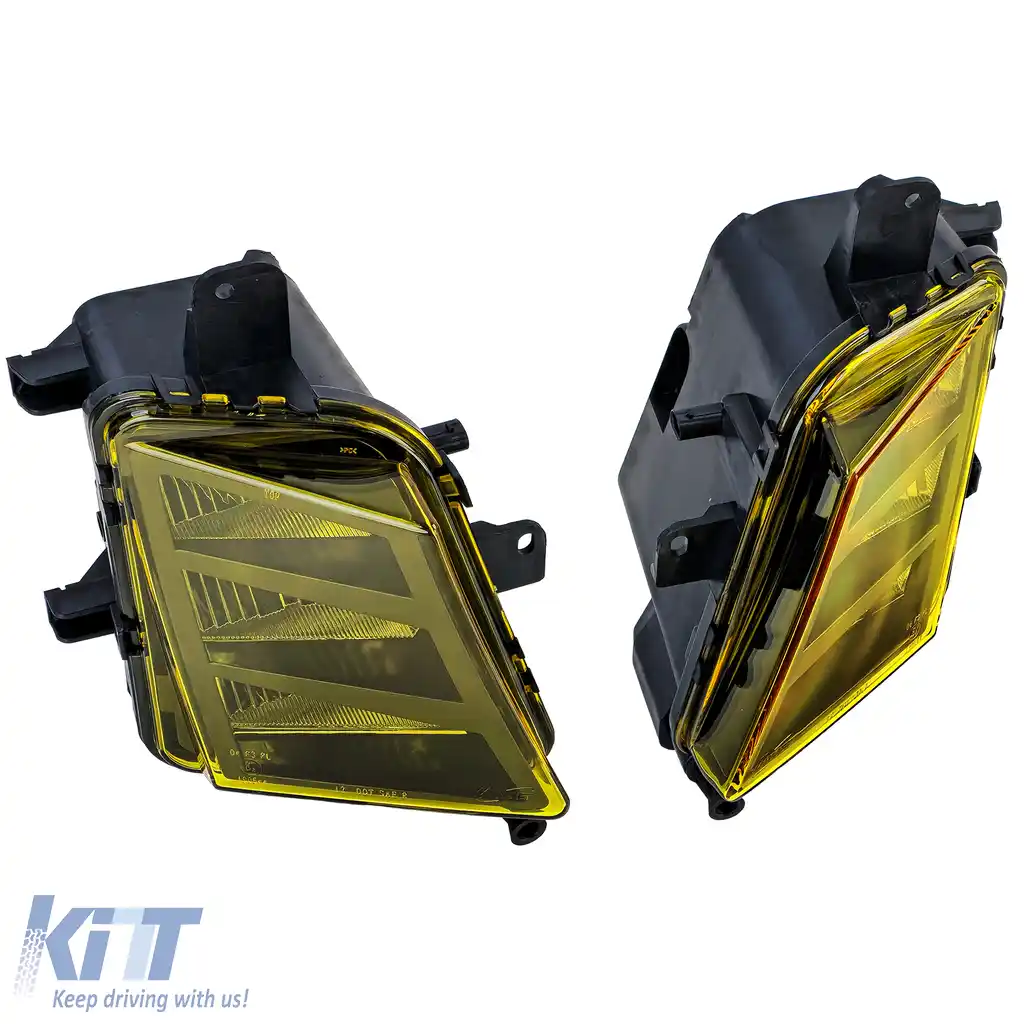 Set de lumini de ceață LED galbene, potrivit pentru VW Golf 7 GTI GTD 5G1 13-20-image-6208096