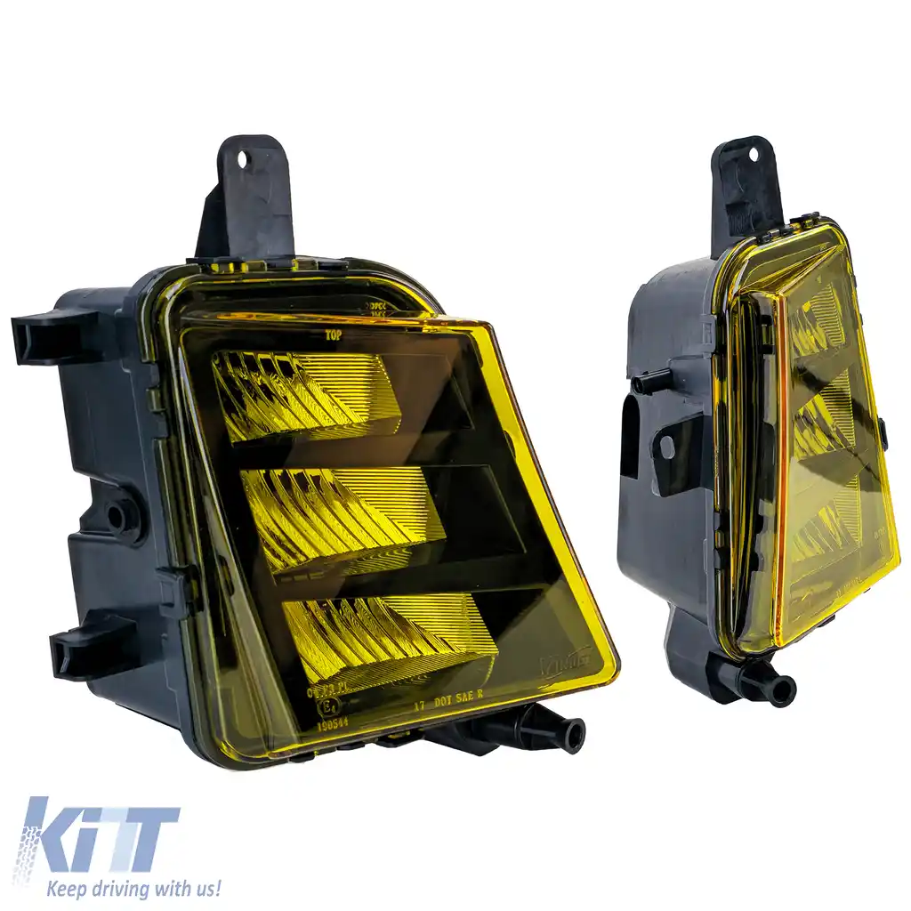 Set de lumini de ceață LED galbene, potrivit pentru VW Golf 7 GTI GTD 5G1 13-20-image-6208098