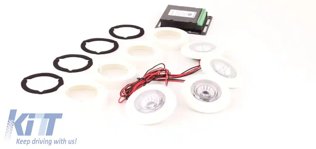 Set de lumini interioare Hella Celis pentru autocar SpotLED alb universal 9-32 multivolt-image-6206151