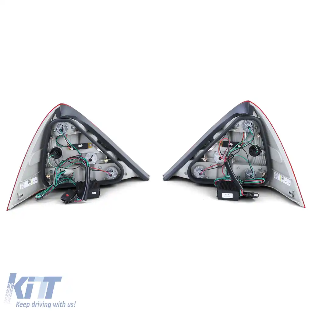 Set de lumini spate LED + 3rd brake light roșu transparent, potrivit pentru Mercedes SLK R170 96-04-image-6194293