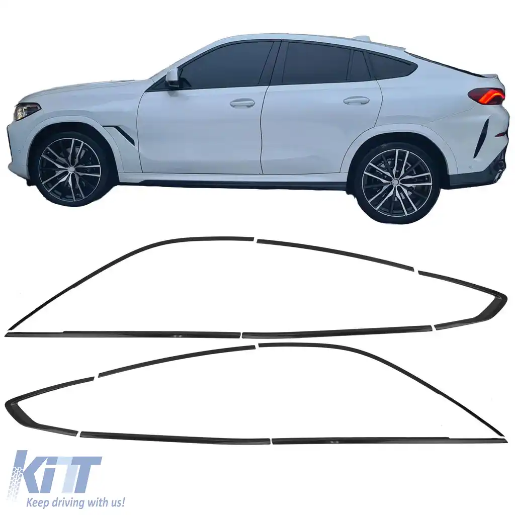 Set de mânere de linie Shadow Gloss Black potrivit pentru BMW X6 G06 din 2019