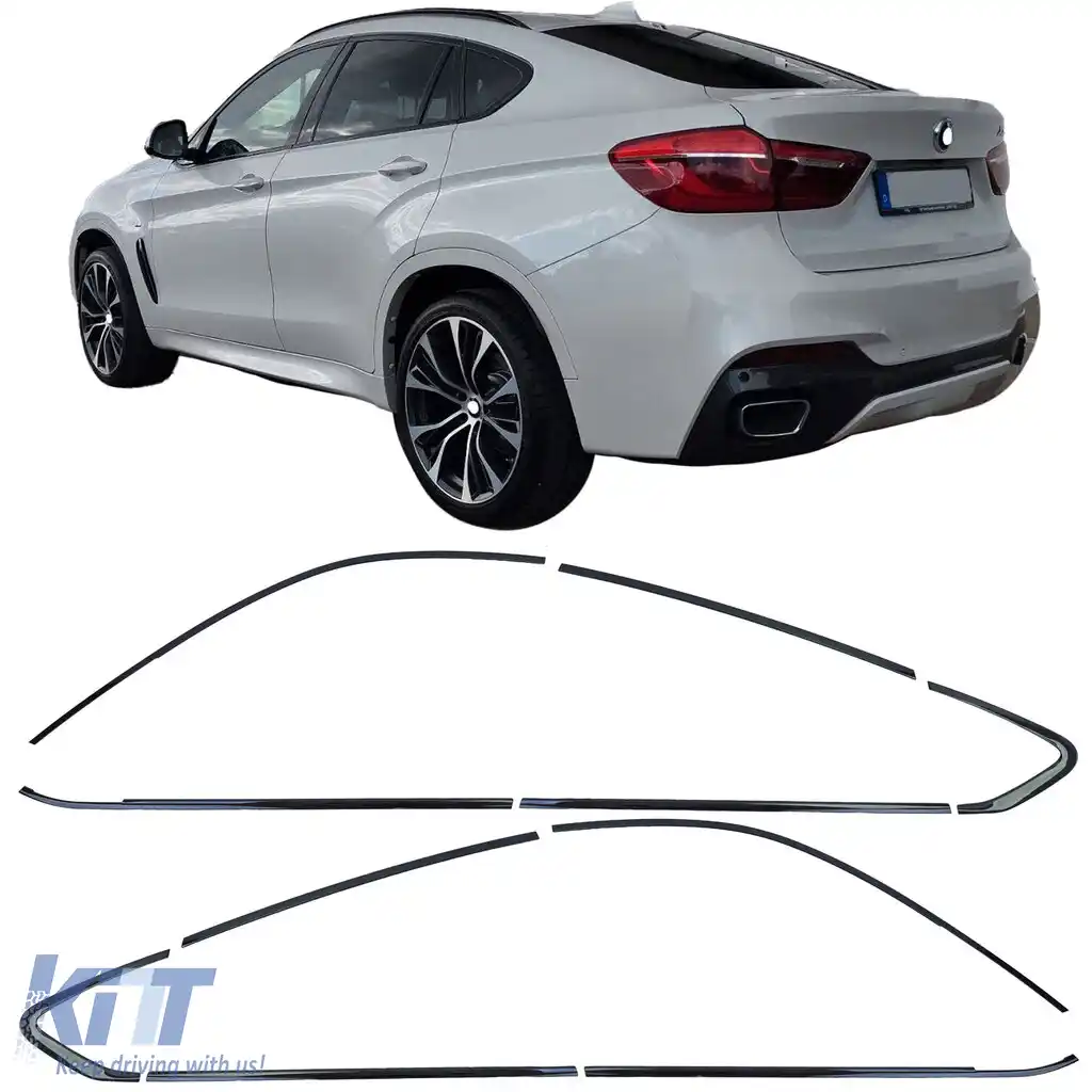 Set de mânere de linie Shadow Gloss Black potrivit pentru BMW X6 F16 14-19