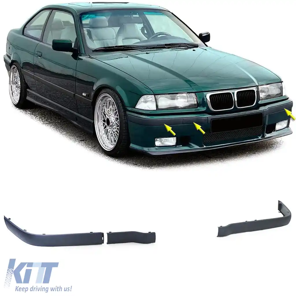 Set de ornamente pentru bara de protecție, 3 piese, potrivit pentru bara de protecție sport pentru BMW Seria 3 E36 90-99