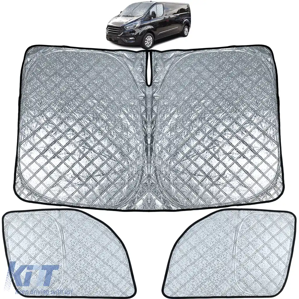 Set de parasolar blackout în 3 piese, potrivit pentru Ford Transit Custom 2018-2023