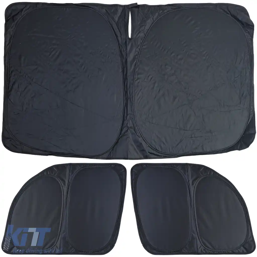 Set de parasolar blackout în 3 piese, potrivit pentru Ford Transit Custom 2018-2023-image-6207024