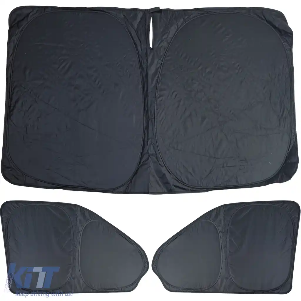 Set de parasolar blackout în 3 piese, potrivit pentru VW Bus Transporter T5 T6 2003-2019-image-6207820