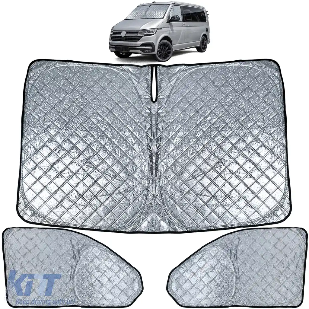 Set de parasolar blackout în 3 piese, potrivit pentru VW Bus Transporter T6.1 din 2019