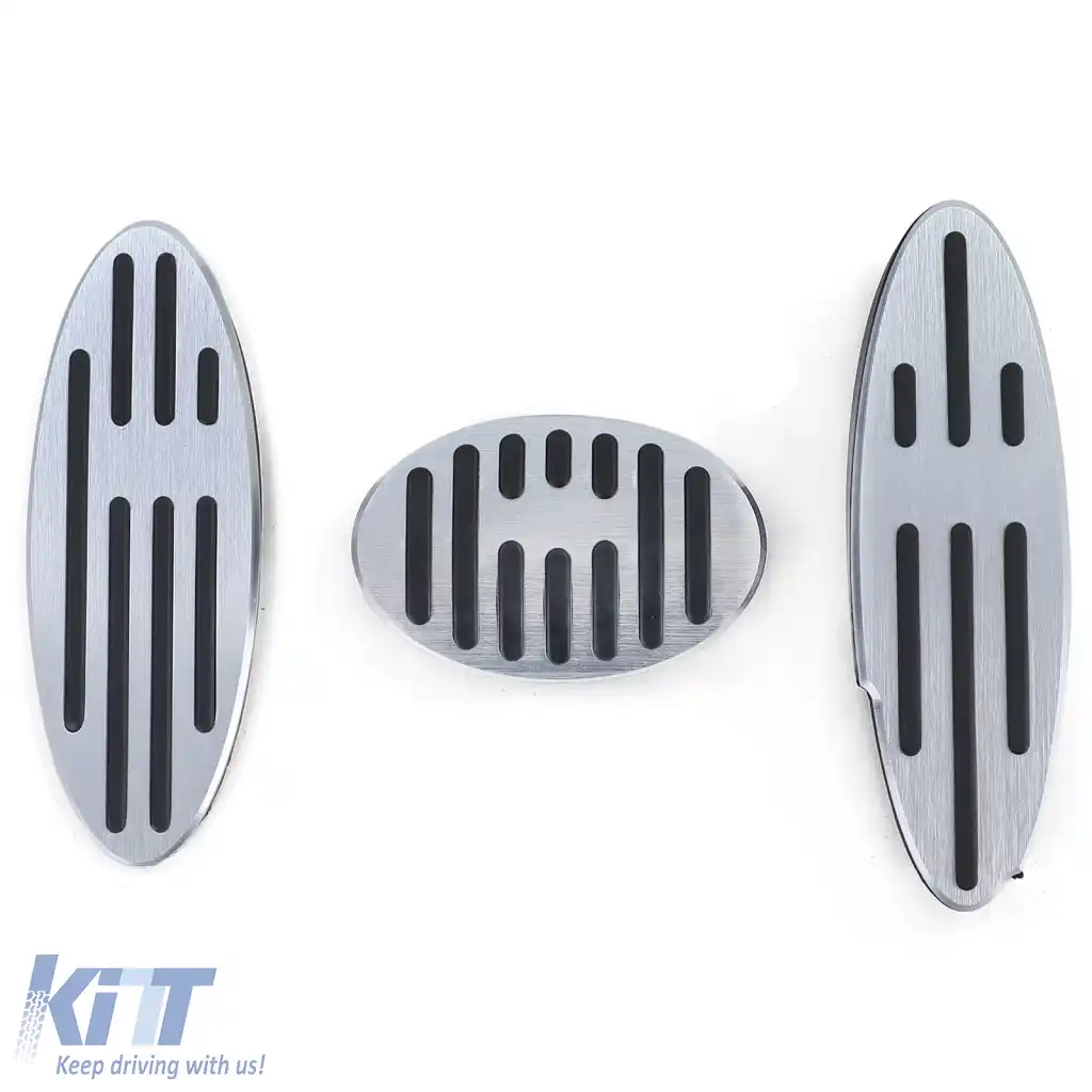 Set de pedale din aluminiu + suport pentru picioare, potrivit pentru Mini One Cooper R55 R56 R57 R58 R59 R60 Automatic-image-6296727
