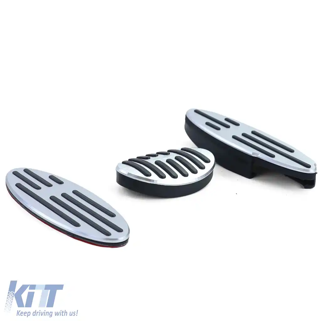 Set de pedale din aluminiu + suport pentru picioare, potrivit pentru Mini One Cooper R55 R56 R57 R58 R59 R60 Automatic-image-6296730