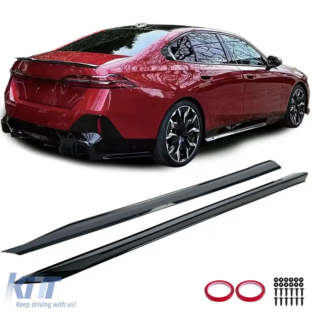 Set de praguri lucioase negre, potrivit pentru BMW Seria 5 G60 G61 din 2023