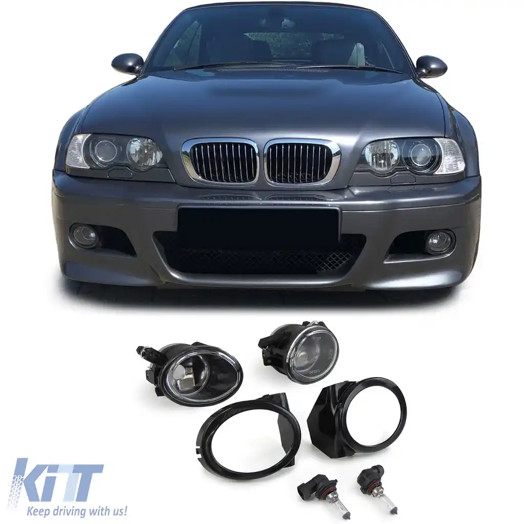 Set de proiectoare cu sticlă clară, potrivit pentru BMW E39 E46 cu bara M-image-6195083