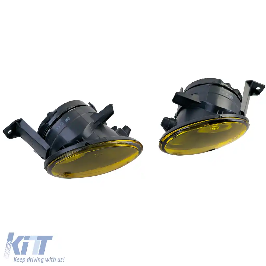 Set de proiectoare de ceață din sticlă clară galben pentru VW Golf 6 VI Caddy Jetta Tiguan Touran-image-6210614