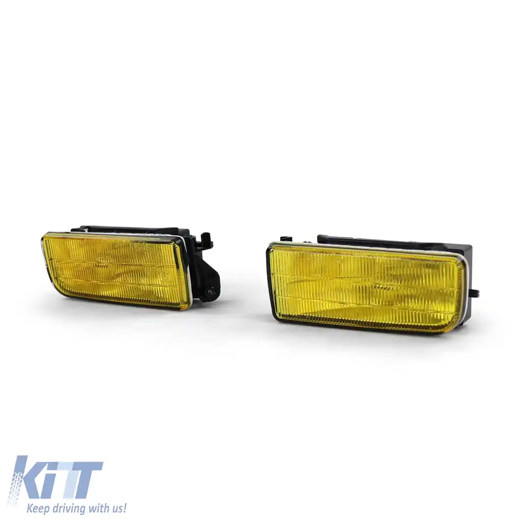 Set de proiectoare galbene cu nervuri potrivit pentru BMW Seria 3 E36, inclusiv M3 90-99-image-6276575