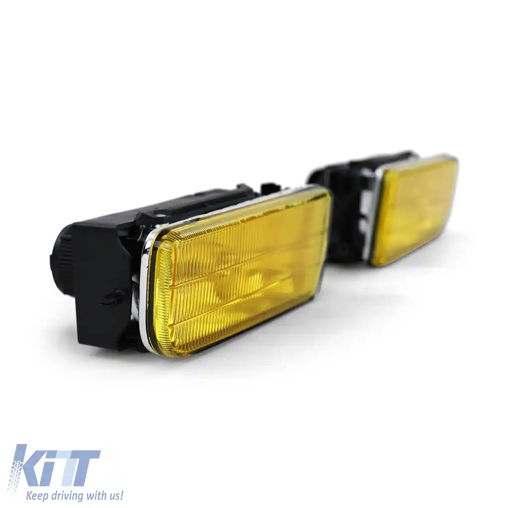 Set de proiectoare galbene cu nervuri potrivit pentru BMW Seria 3 E36, inclusiv M3 90-99-image-6276576