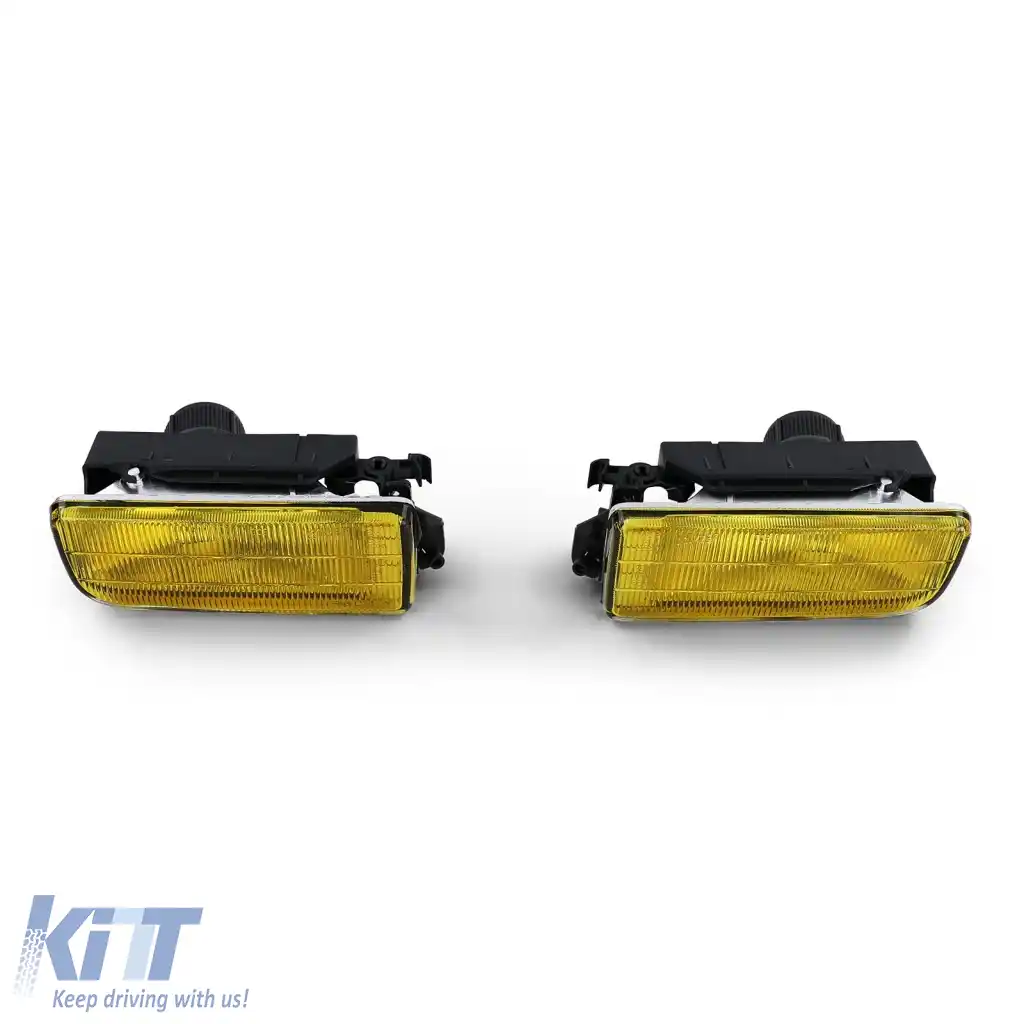Set de proiectoare galbene cu nervuri potrivit pentru BMW Seria 3 E36, inclusiv M3 90-99-image-6276577