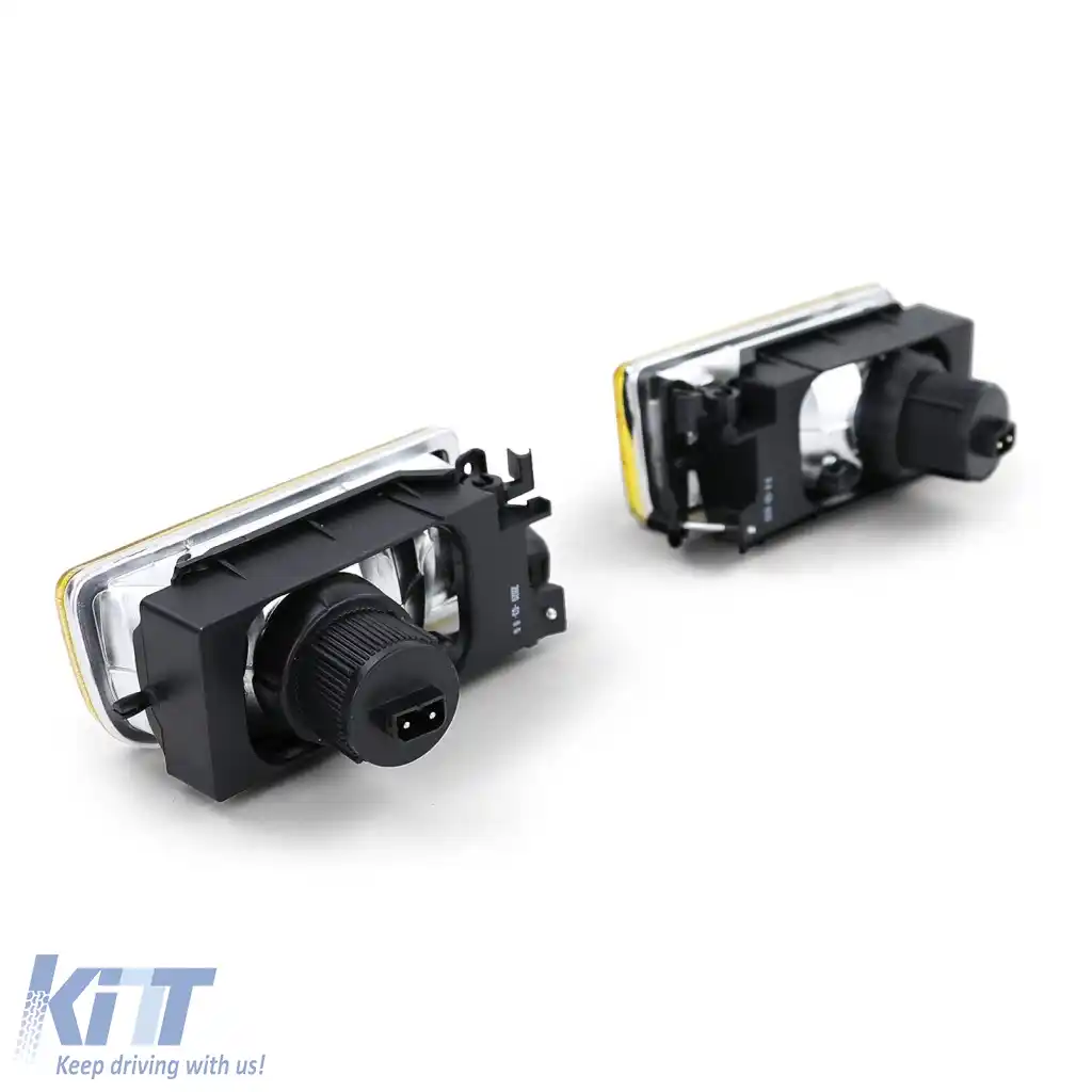 Set de proiectoare galbene cu nervuri potrivit pentru BMW Seria 3 E36, inclusiv M3 90-99-image-6276578