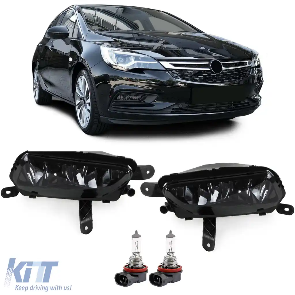 Set de proiectoare negre fum pentru Opel Astra K din 2015 Zafira C din 2016