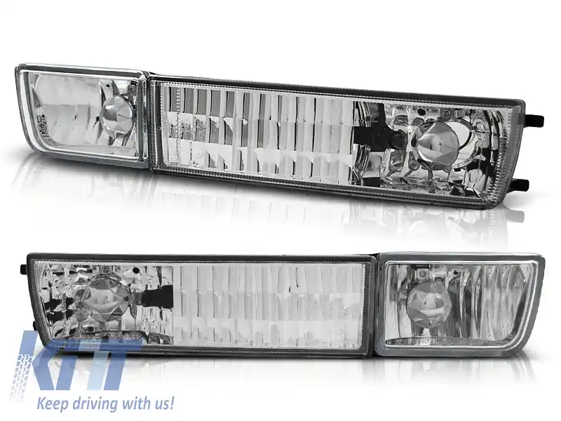 image-9-Set de semnale de tuning în bara de protecție potrivit pentru VW Golf III 1991-1997/Vento 1992-1998 cu bază cromată stânga + dreapta