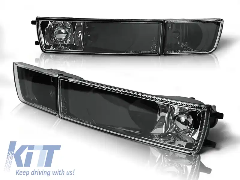 Set de semnale de tuning potrivit pentru VW Golf III 1991-1997/Vento 1992-1998 cu bază neagră stânga + dreapta