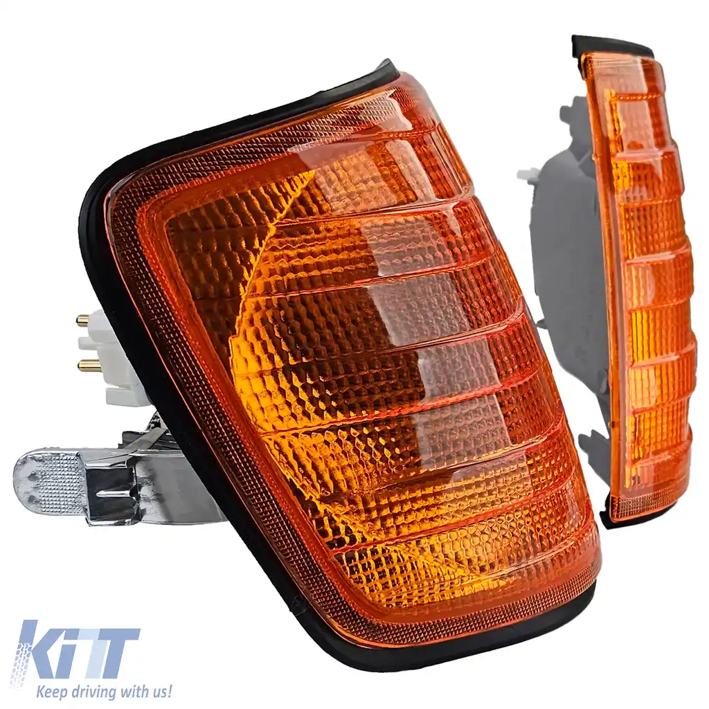 Set de semnalizare portocalie potrivit pentru Mercedes W124 Sedan C124 Coupe S124 Estate 85-93-image-6199191