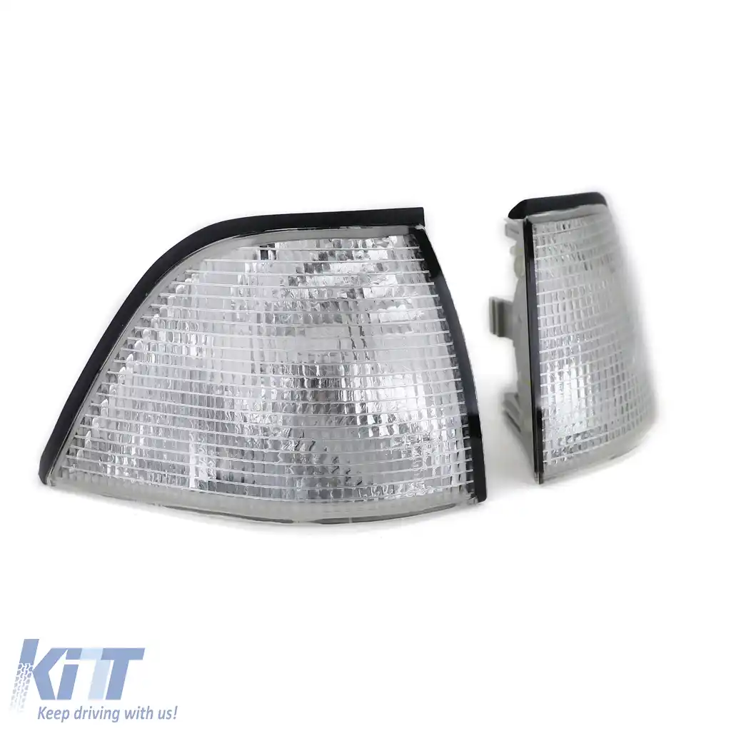 Set de semnalizatoare albe potrivit pentru BMW Seria 3 E36 Coupe Cabrio 1990-1999-image-6209844
