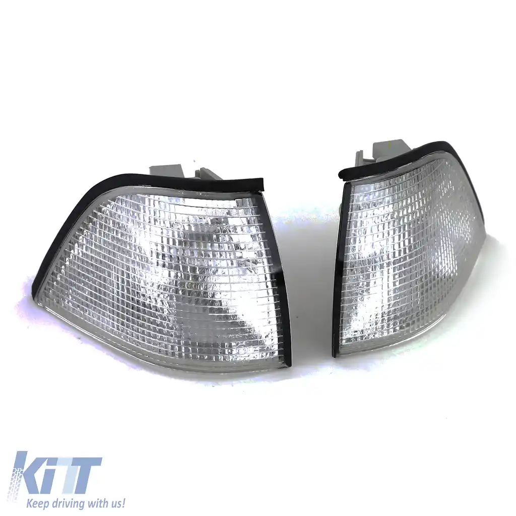 Set de semnalizatoare albe potrivit pentru BMW Seria 3 E36 Coupe Cabrio 1990-1999-image-6209845