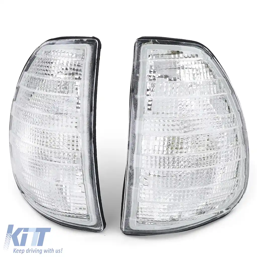 Set de semnalizatoare albe stânga dreapta, potrivit pentru Mercedes W123 C123 S123 76-85-image-6209332
