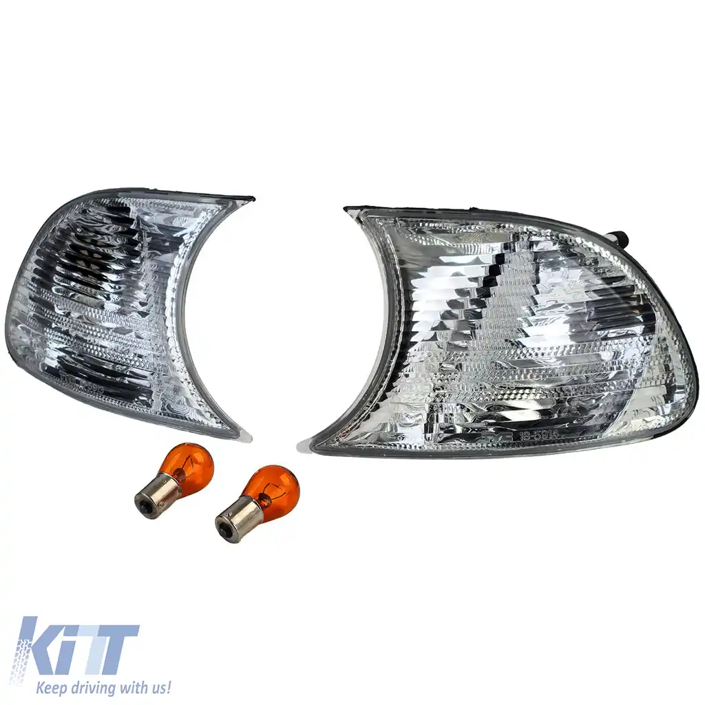 Set de semnalizatoare cristal alb, potrivit pentru BMW Seria 3 E46 Coupe Cabriolet 1999-2001-image-6204473