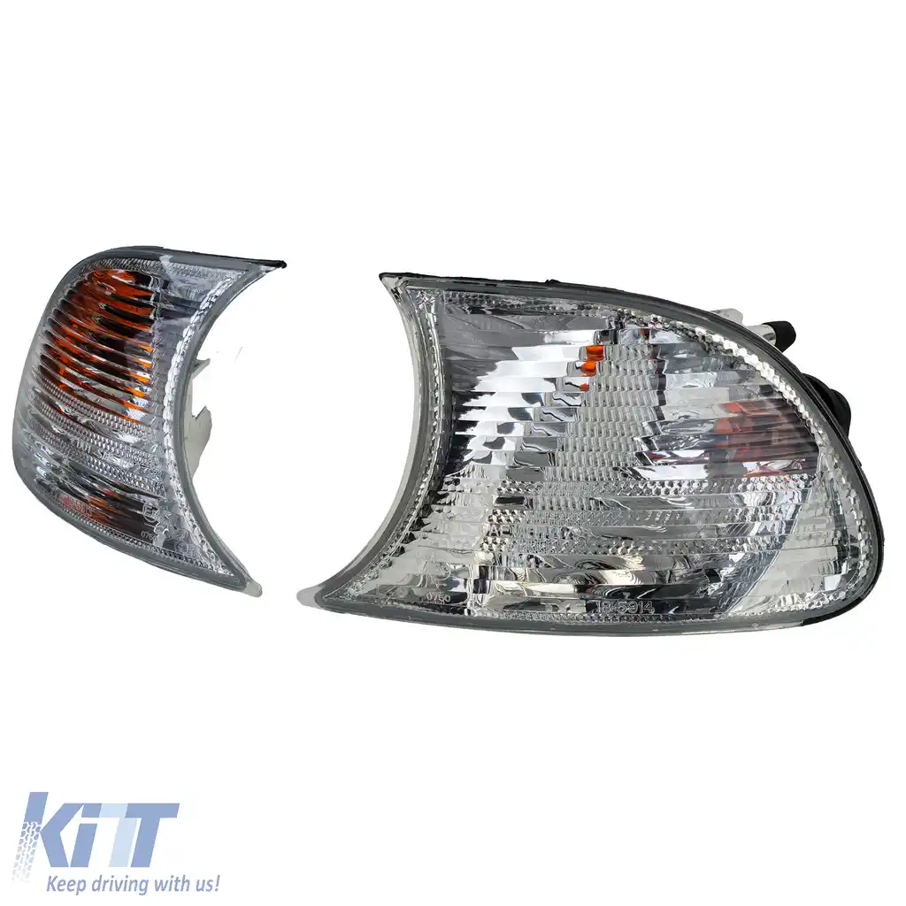 Set de semnalizatoare cristal alb, potrivit pentru BMW Seria 3 E46 Coupe Cabriolet 1999-2001-image-6204474