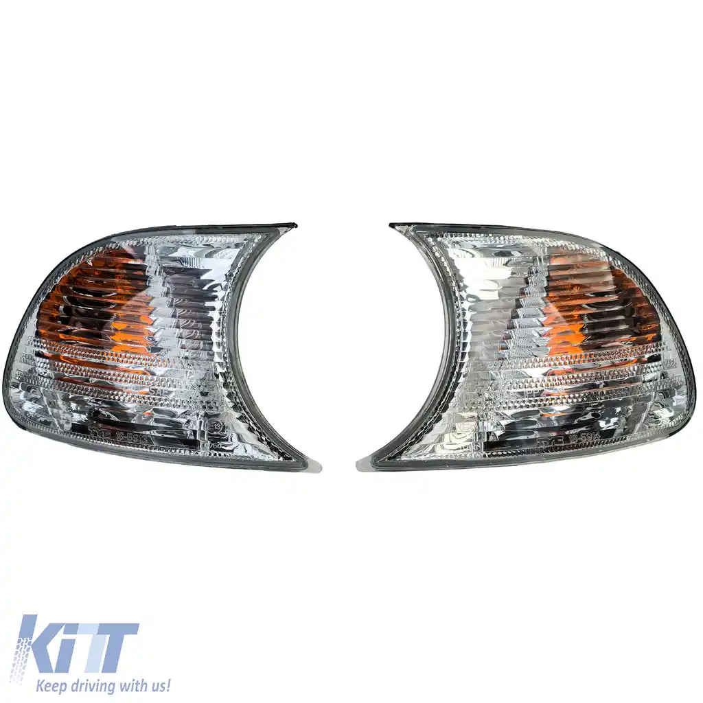 Set de semnalizatoare cristal alb, potrivit pentru BMW Seria 3 E46 Coupe Cabriolet 1999-2001-image-6204475