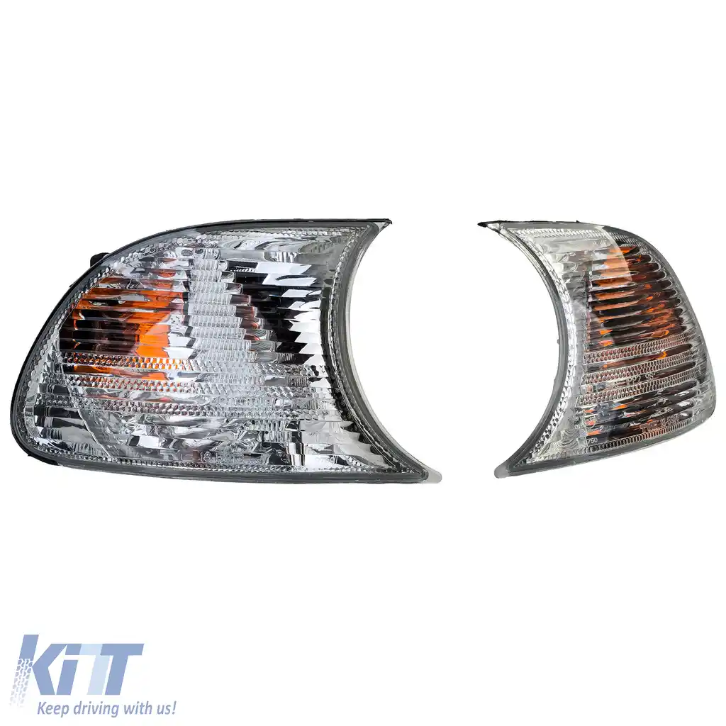 Set de semnalizatoare cristal alb, potrivit pentru BMW Seria 3 E46 Coupe Cabriolet 1999-2001-image-6204476