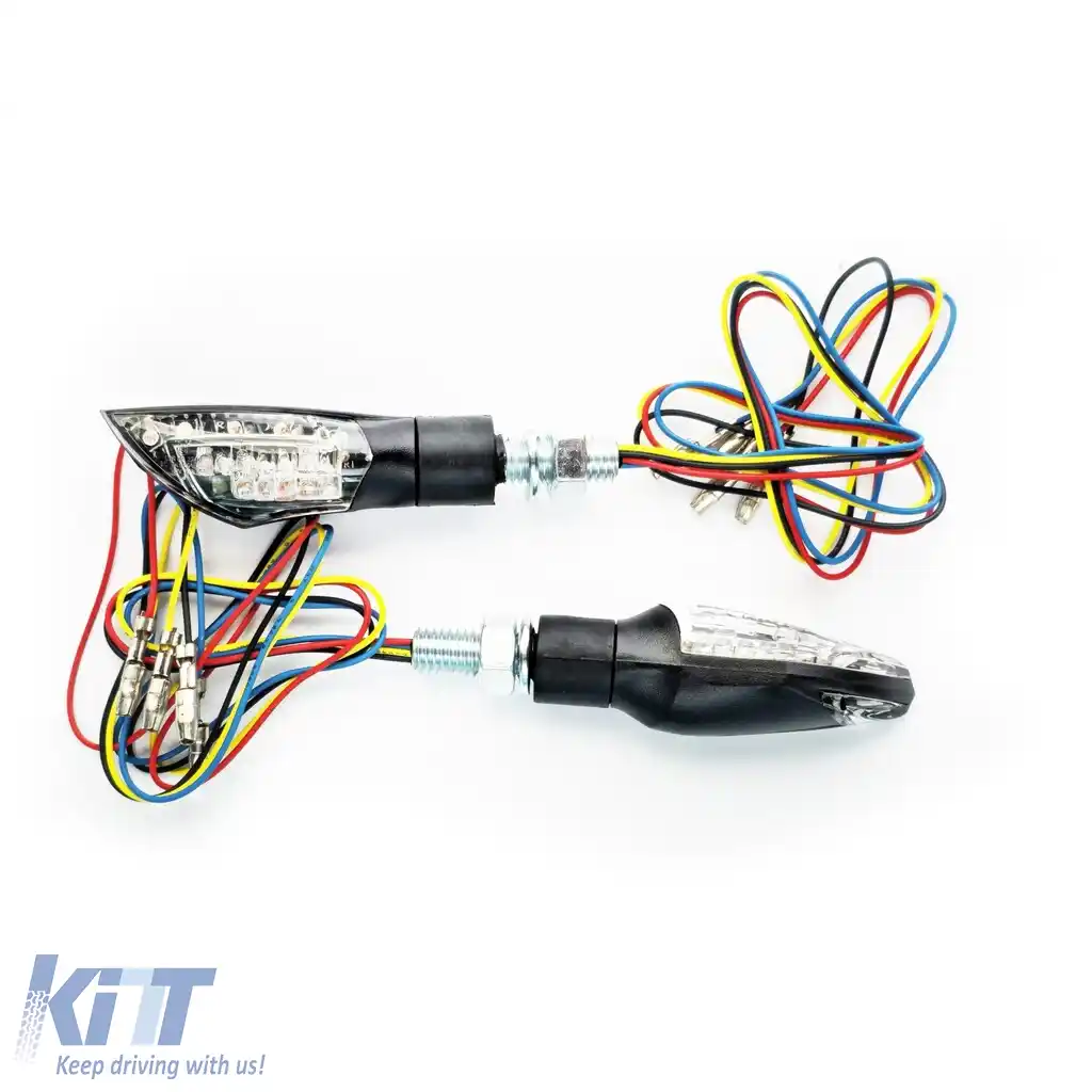 Set de semnalizatoare LED cu sticlă clară universal pentru motocicletă Speedo