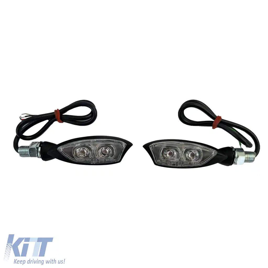 Set de semnalizatoare LED pentru motocicletă universal MORELLA SMOKE cu marcaj E