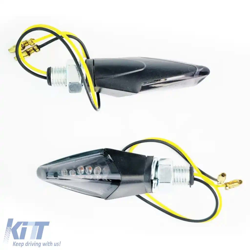 Set de semnalizatoare LED universale pentru motocicletă fumurii Demon