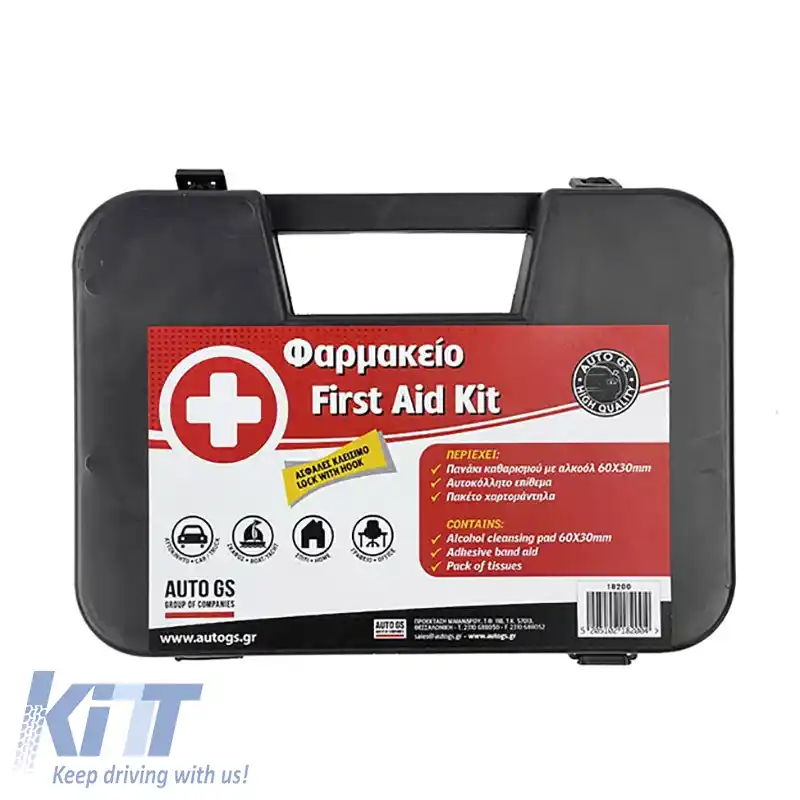 Set de siguranță 3 piese Triunghi, Kit de prim ajutor, Stingător 750ml Auto GS 99031-image-6328257