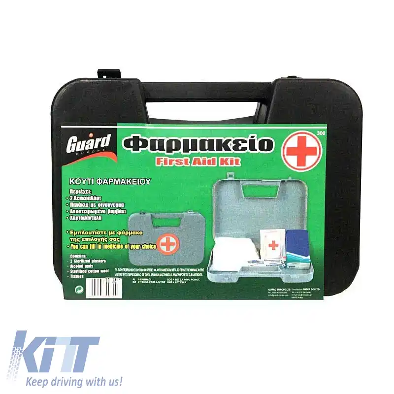 Set de siguranță 4 piese Triunghi, Kit de prim ajutor, Stingător 1Kg, Mănuși de protecție 01906-image-6295023