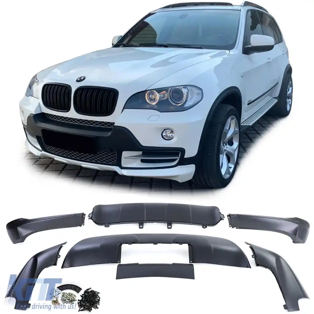 Set de spoilere aerodinamice pentru bara de protecție față și spate, potrivit pentru BMW X5 E70 06-10