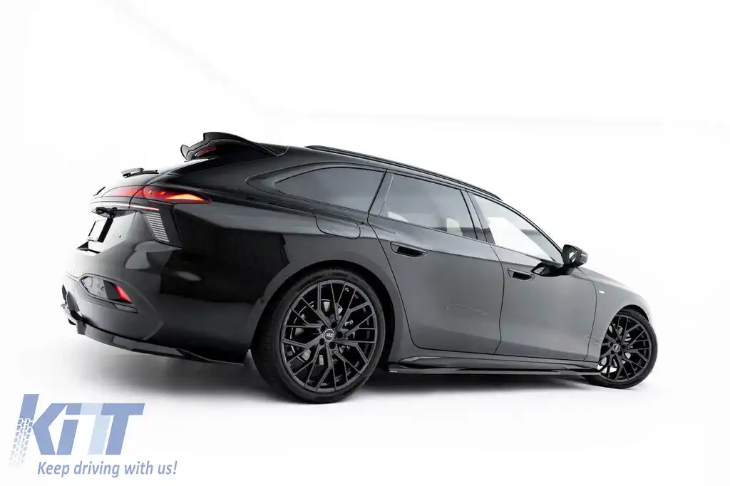 Set de spoilere tip S-Line versiunea 1 Maxton Design, potrivit pentru praguri laterale, bara frontală, bara spate și acoperișul Audi A6 S-Line C9 Avant după 2025, negru lucios-image-6235672