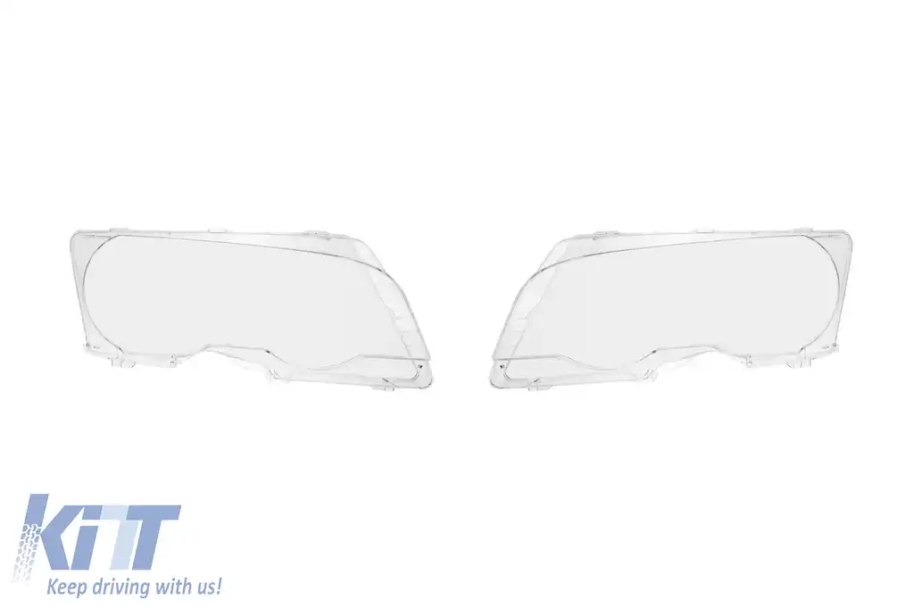 Set de sticlă pentru faruri potrivit pentru BMW Seria 3 E46 Coupe, Cabriolet 1998-2002, stânga și dreapta