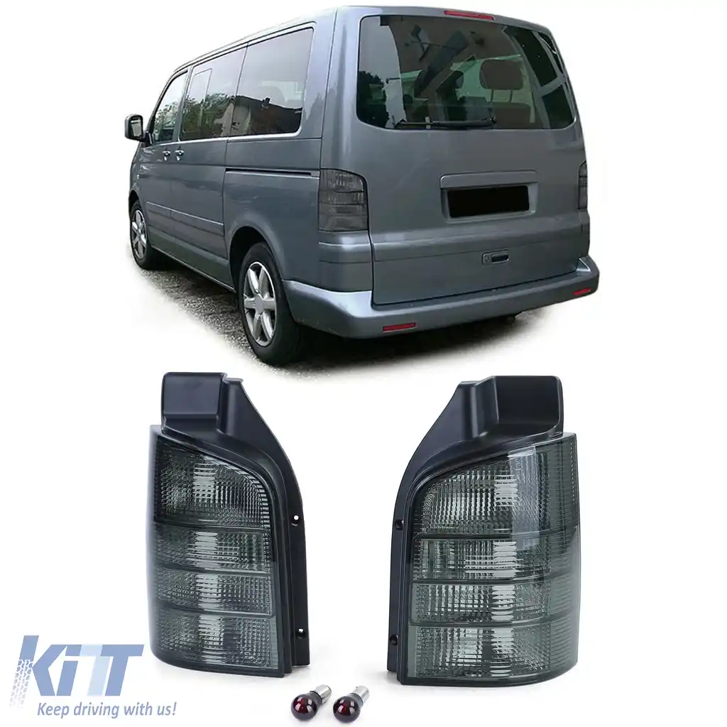 Set de stopuri cu sticlă clară și fum negru, potrivit pentru VW Bus T5 2003-2009 cu hayon