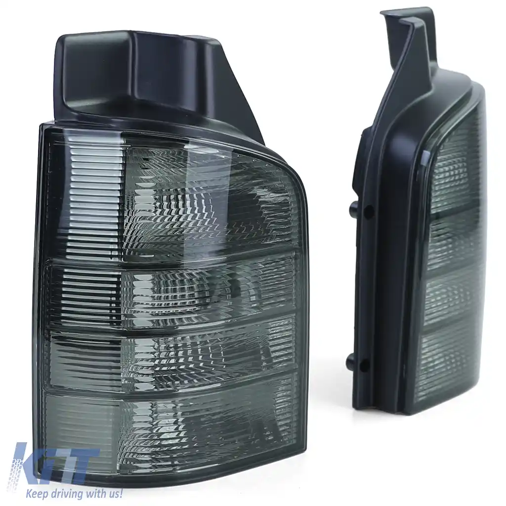 Set de stopuri cu sticlă clară și fum negru, potrivit pentru VW Bus T5 2003-2009 cu hayon-image-6190616