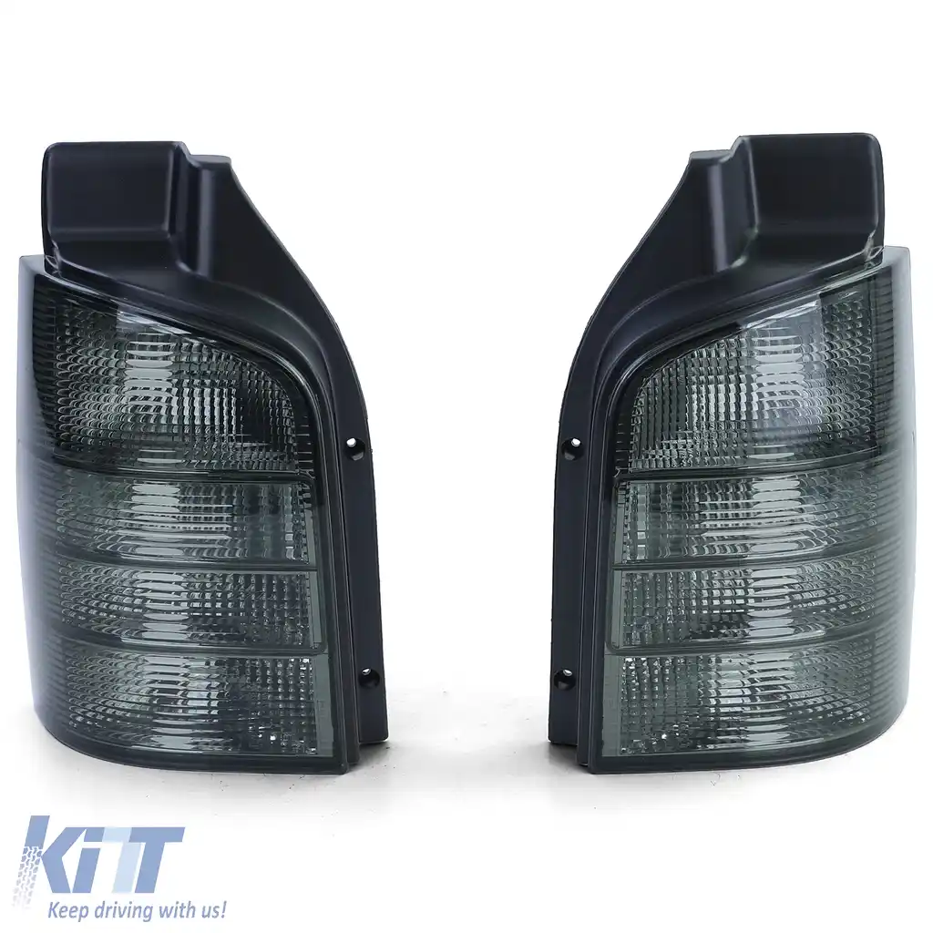 Set de stopuri cu sticlă clară și fum negru, potrivit pentru VW Bus T5 2003-2009 cu hayon-image-6190618