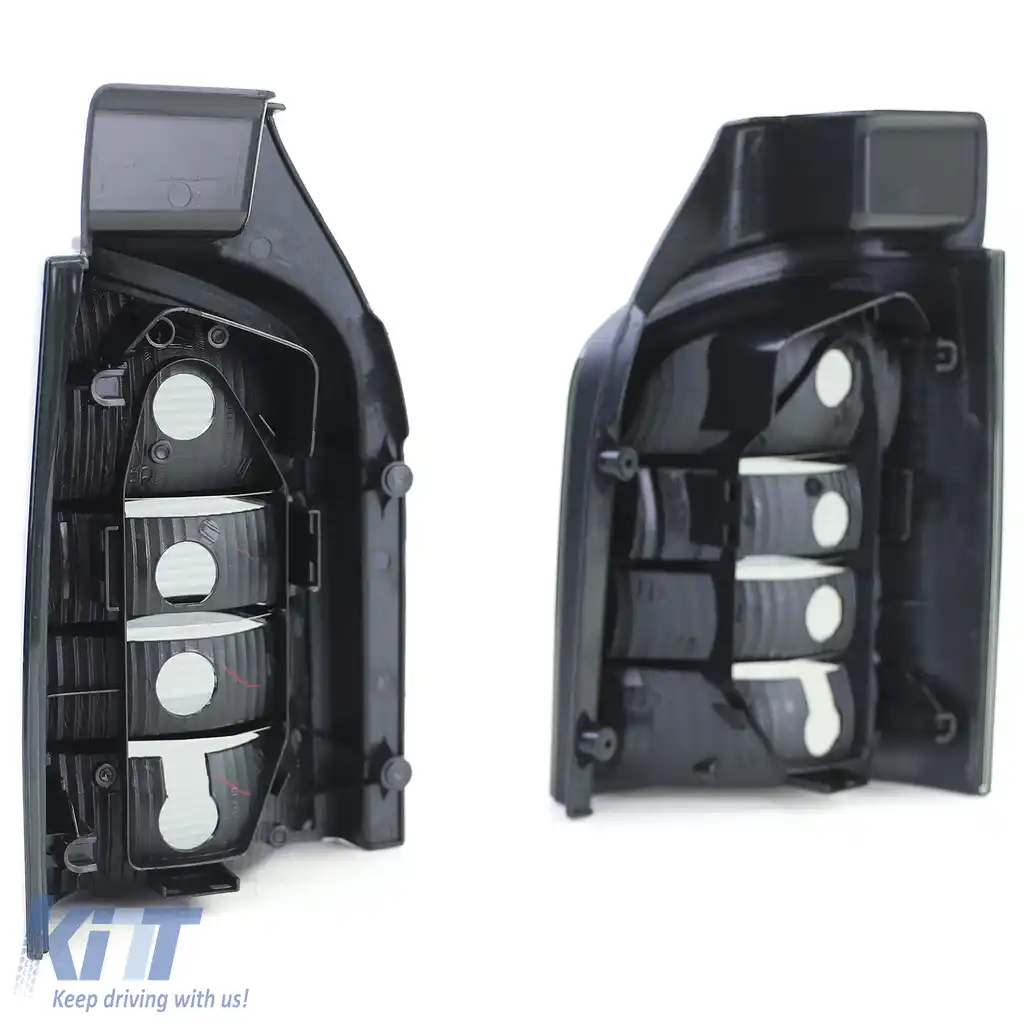 Set de stopuri cu sticlă clară și fum negru, potrivit pentru VW Bus T5 2003-2009 cu hayon-image-6190619